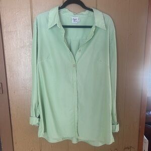 Princess Polly Green Striped Button-Up Shirt